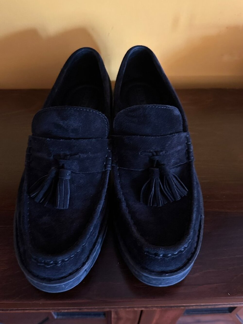 🖤 Born Capri Black Suede Tassel Loafers | Burnished Suede | Size 10 / EU 41 🖤 - Picture 7 of 13